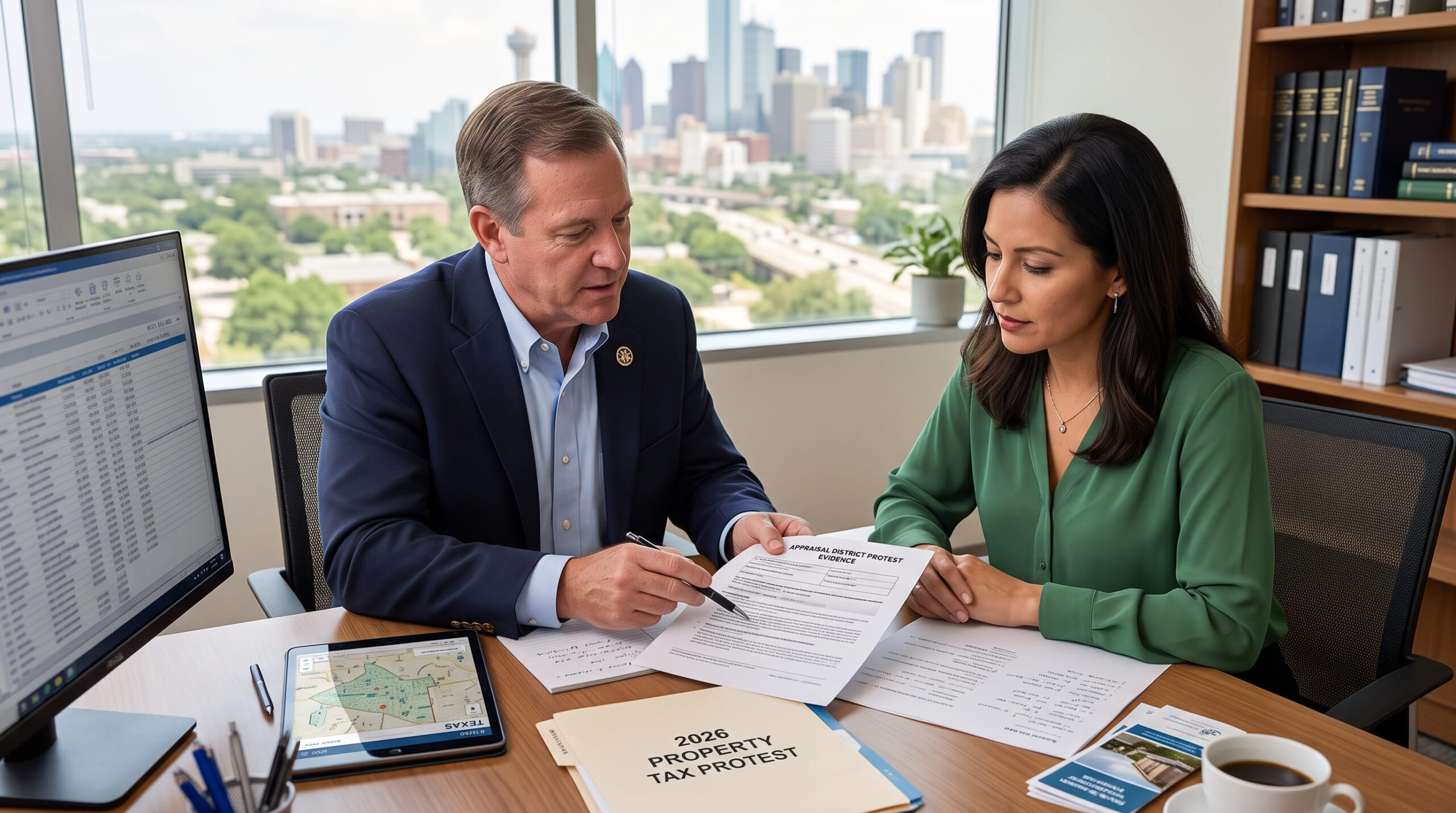 Texas property owner comparing property tax protest company fees and potential savings
